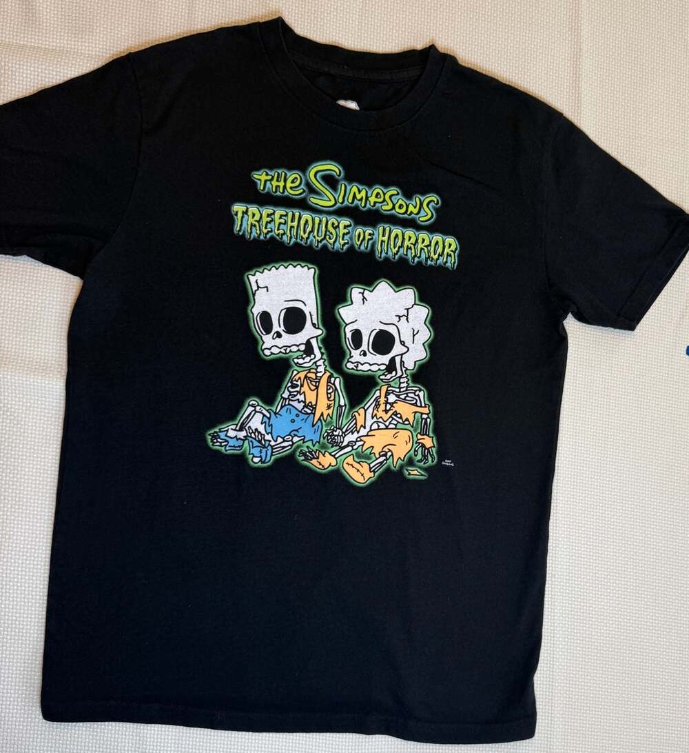 The Simpsons Treehouse of Horror Bart and Lisa Skeleton Graphic T-Shirt
